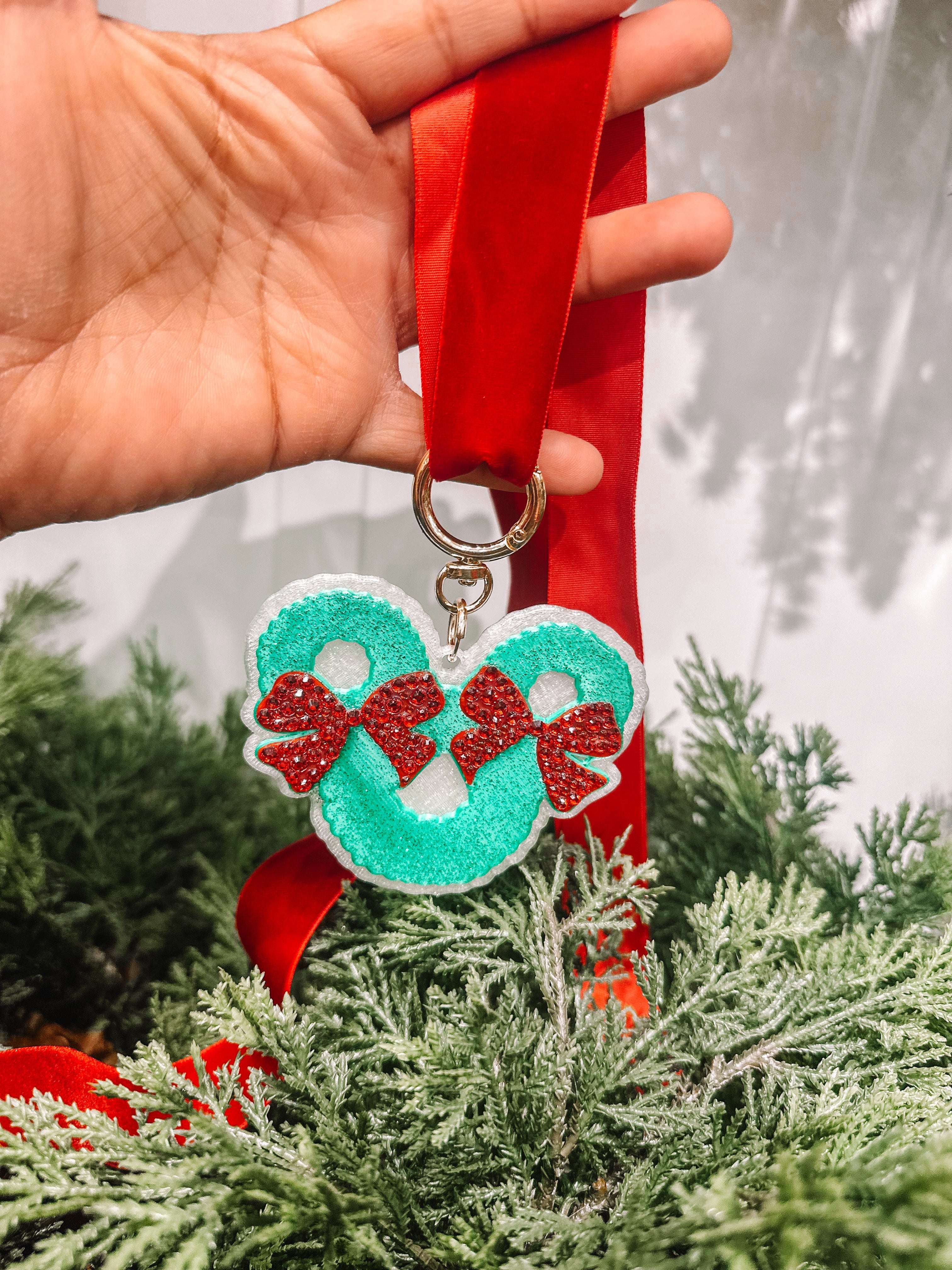 Green wreath Keychain