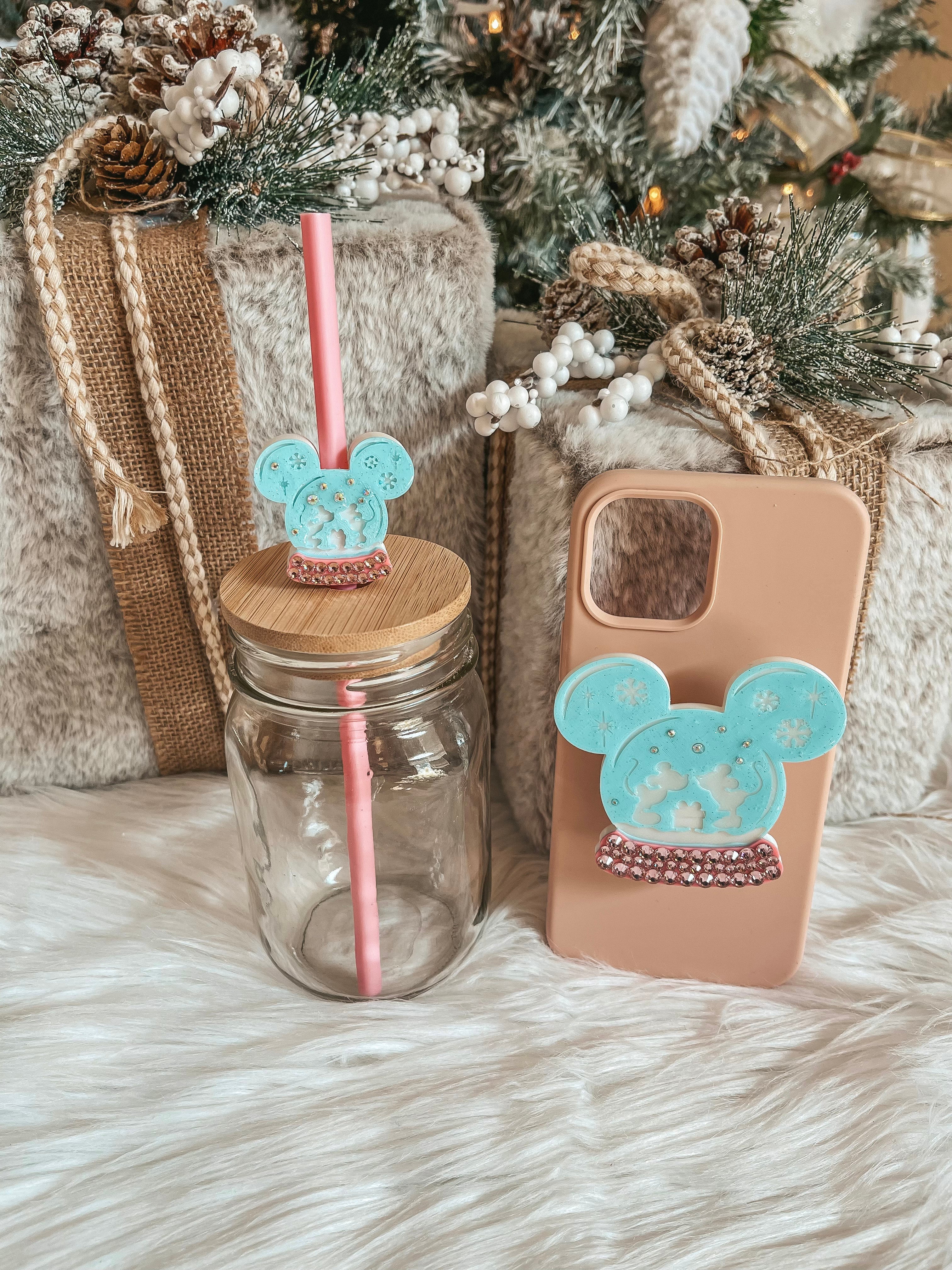 Snow Globe straw charm