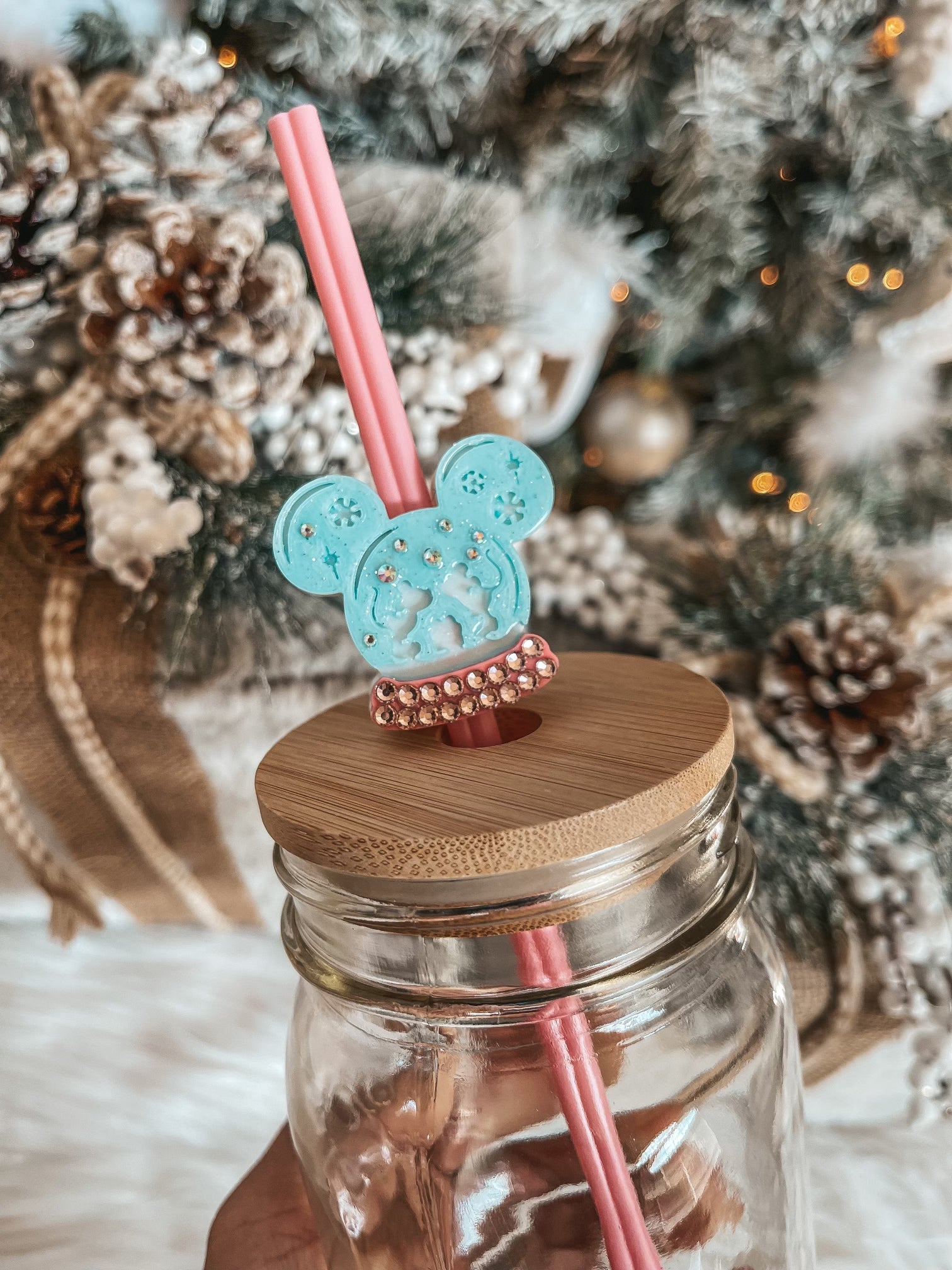 Snow Globe straw charm
